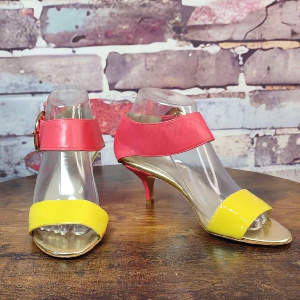 Bettye Muller Bridget Ankle Strap Kitten Heels